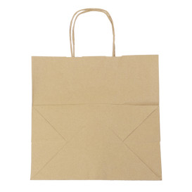 Papiertüten Kraft mit Henkeln 28+16x27cm (50 Stück)