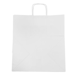 Papiertüten Weiß mit Henkeln 36+24x39cm (200 Stück)