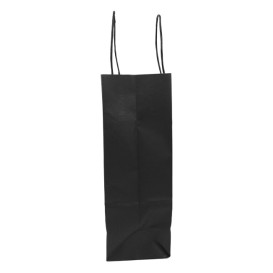Papiertüten schwarz mit Henkeln 100g/m² 25+11x31cm (25 Stück)