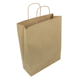 Papiertüten Kraft mit Henkeln 100g/m² 32+12x40cm (25 Stück)