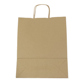 Papiertüten Kraft mit Henkeln 100g/m² 32+12x40cm (25 Stück)