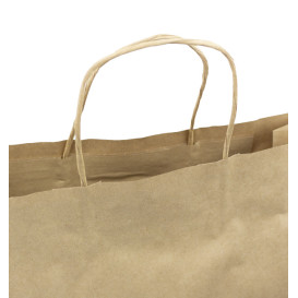 Papiertüten Kraft mit Henkeln 32+12x41cm (50 Stück)