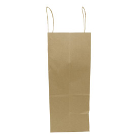 Papiertüten Kraft braun mit Henkeln 100g/m² 25+13x33cm (200 Stück)
