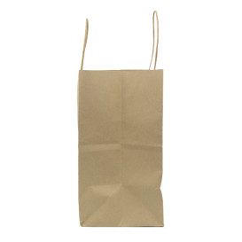 Papiertüten Kraft braun mit Henkeln 100g/m² 27+14x26cm (200 Stück)