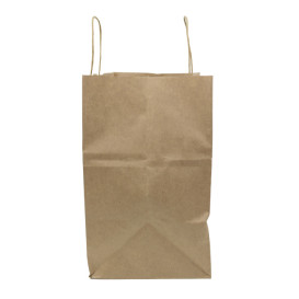 Papiertüten Kraft braun mit Henkeln 80g/m² 30+18x29cm (25 Stück)
