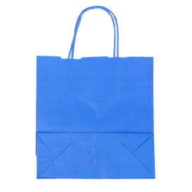 Papiertüten Türkis mit Henkeln 100g/m² 22+9x23cm (25 Stück)