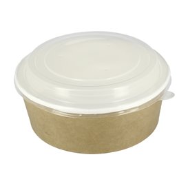 Suppenbecher To Go Kraft Mit Deckel PP 33Oz/1000ml (100 Stück)
