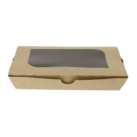 Box aus Pappe mit Sichtfenster 21x13x3,5cm (25 Stück)