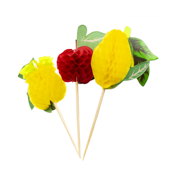 Deko-Picker Frucht 10 cm (100 Stück) Deko-Picker Frucht 10 cm (100 Stück)