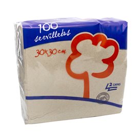 Bio Papierservietten "Recycled" 33x33cm 1-lagig (100 Stück)