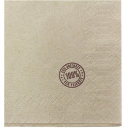 Bio Papierservietten "Recycled" 33x33cm 1-lagig (100 Stück)
