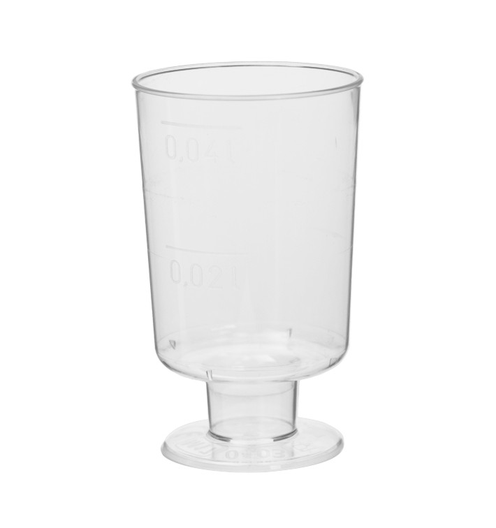 Schnapsglas Plastik mit Fuß 40ml (20 Stück) Schnapsglas Plastik mit Fuß 40ml (20 Stück)