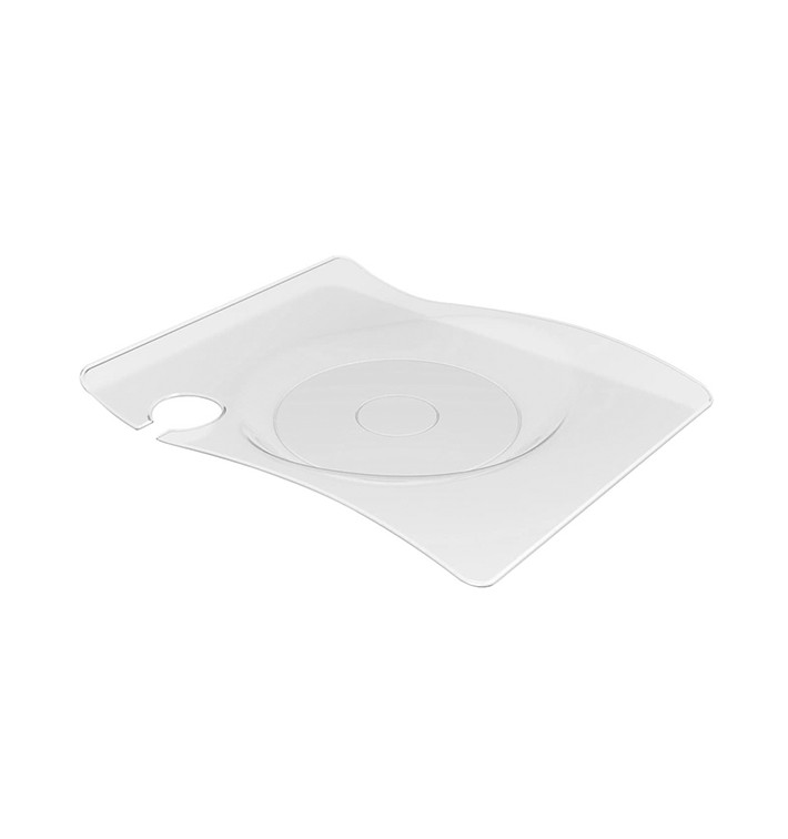 Plastikteller "Forma" mit Glashalterung Transp. 22x18 cm (12 Stück) Plastikteller "Forma" mit Glashalterung Transp. 22x18 cm (12 Stück)