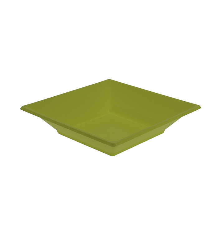 Viereckiger Plastikteller Tief Pistazie 170mm (5 Stück) Viereckiger Plastikteller Tief Pistazie 170mm (5 Stück)