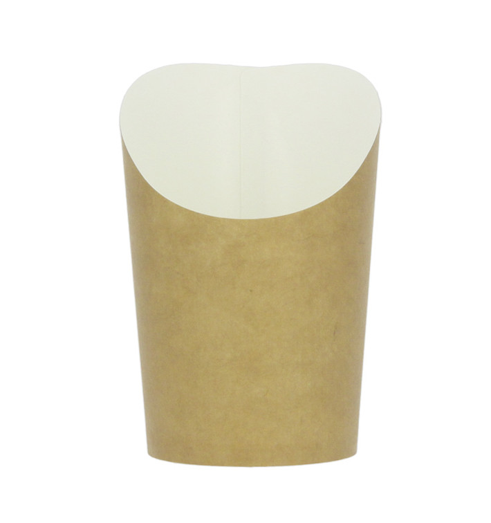 Kraft Kartonbecher für Pommes und Wraps Ø7,8x10,8cm (1.320 Stück) Kraft Kartonbecher für Pommes und Wraps Ø7,8x10,8cm (1.320 Stück)