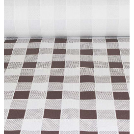 Papiertischdecke Rolle braun kariert 1x100m 40g (1 Stück)