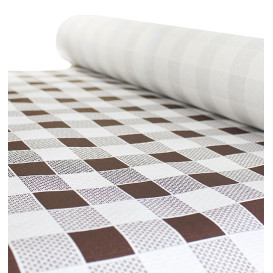 Papiertischdecke Rolle braun kariert 1x100m 40g (6 Stück)