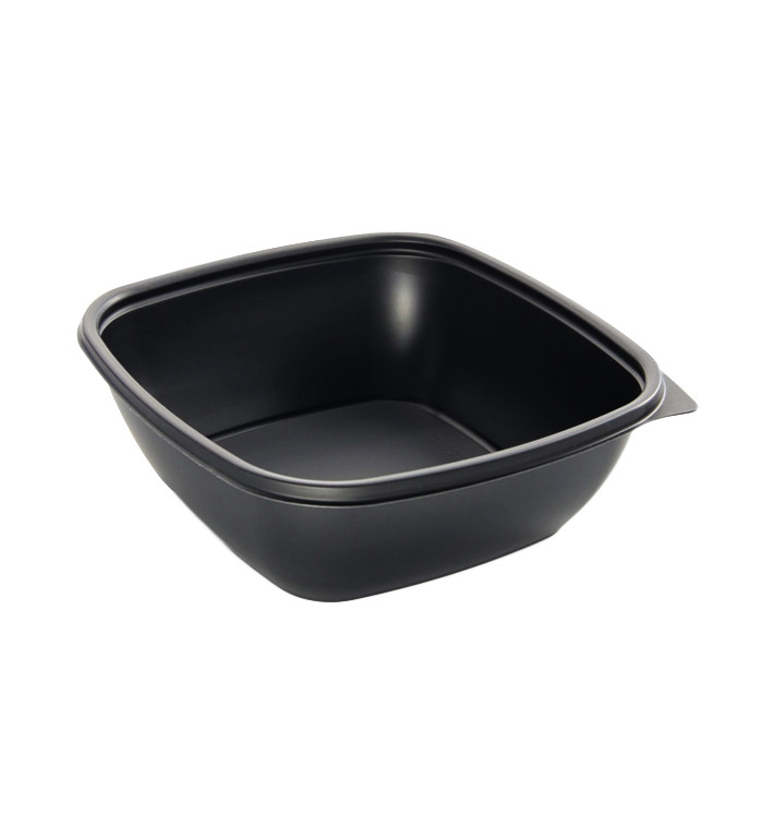 Plastikbehälter schwarz 750ml 16,5x16,5x6cm (50 Stück) Plastikbehälter schwarz 750ml 16,5x16,5x6cm (50 Stück)