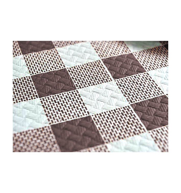 Papiertischdecke 1,2x1,2m "Kariert Braun" 40g (400 Stück) Papiertischdecke 1,2x1,2m "Kariert Braun" 40g (400 Stück)