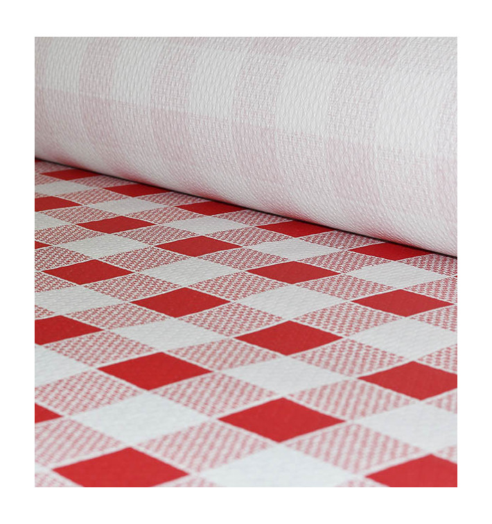Papiertischdecke Rolle rot kariert 1x100m 40g (1 Stück) Papiertischdecke Rolle rot kariert 1x100m 40g (1 Stück)