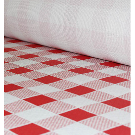 Papiertischdecke rot kariert 1x100m 40g (6 Stück)