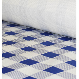 Papiertischdecke Rolle blau kariert 1x100m 40g (1 Stück)