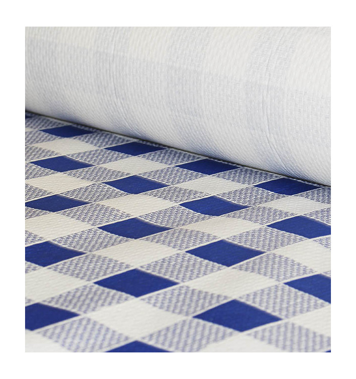 Papiertischdecke Rolle blau kariert 1x100m 40g (6 Stück) Papiertischdecke Rolle blau kariert 1x100m 40g (6 Stück)