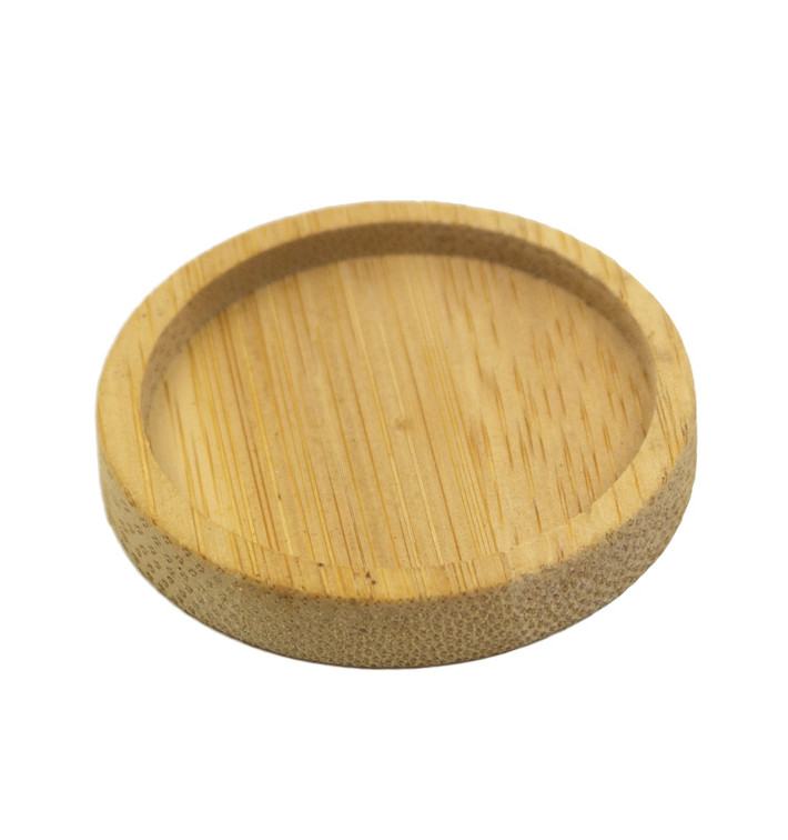 Bambusteller Zweifarbig Ø5cm (24 Stück) Bambusteller Zweifarbig Ø5cm (24 Stück)