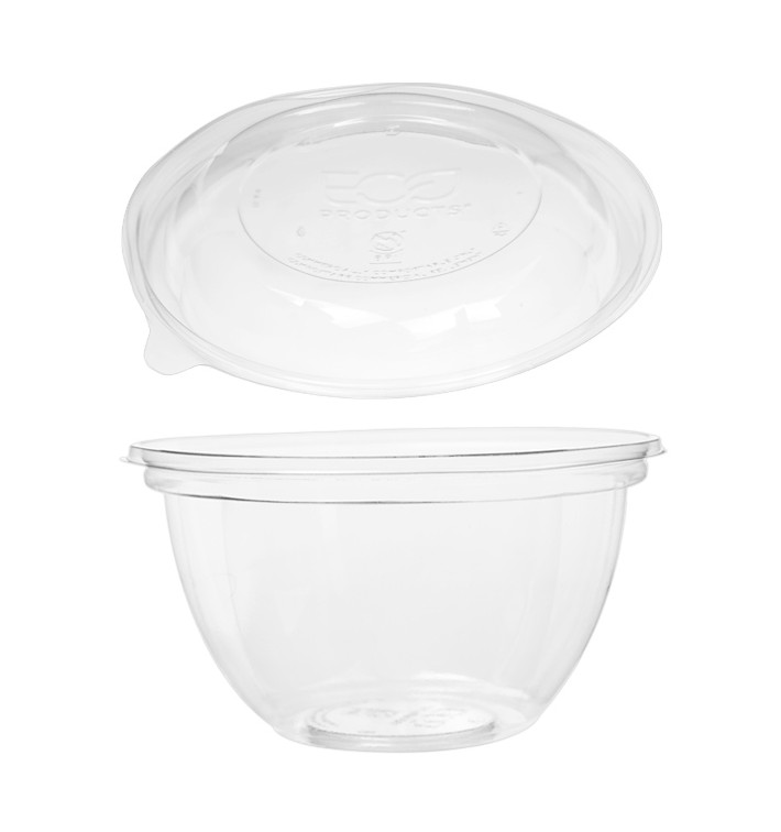 Plastickschale mit Deckel PLA 530ml (50 Stück) Plastickschale mit Deckel PLA 530ml (50 Stück)