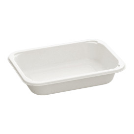Verpackung Zuckerrohr PLA 580ml 18,7x13,6x3,6cm (75 Stück)