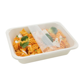 Verpackung Zuckerrohr PLA 580ml 18,7x13,6x3,6cm (300 Stück)