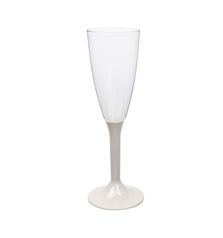 Sektflöte Plastik mit beigem Fuß 120ml 2T (20 Stück) Sektflöte Plastik mit beigem Fuß 120ml 2T (20 Stück)