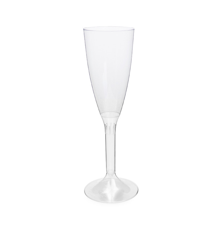 Sektflöte Plastik mit Transparent Fuß 120ml 2T (20 Stück) Sektflöte Plastik mit Transparent Fuß 120ml 2T (20 Stück)