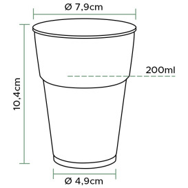 Becher aus Hartplastik für Bier PS 200ml (40 Stück)