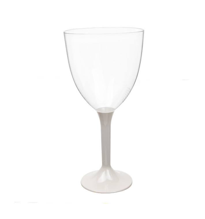 Glas aus Plastik für Wein beiger Fuß 300ml 2T (20 Stück) Glas aus Plastik für Wein beiger Fuß 300ml 2T (20 Stück)