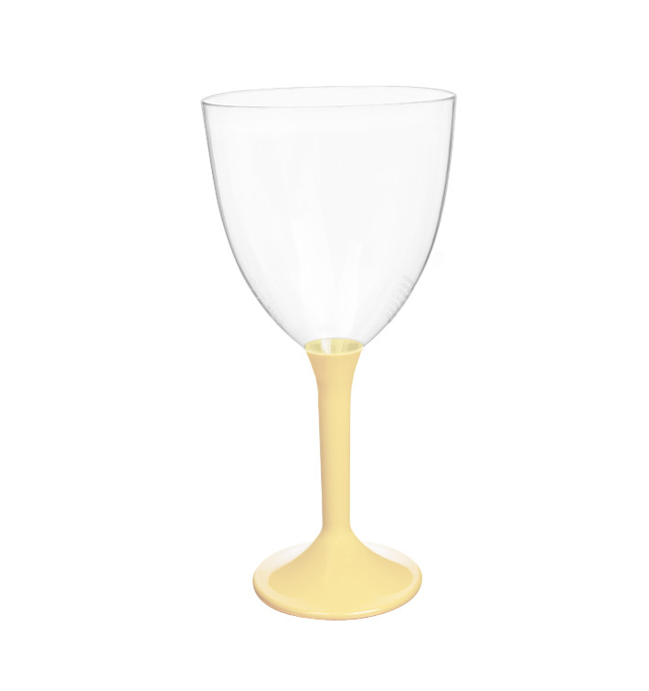 Glas aus Plastik für Wein cremefarbener Fuß 300ml 2T (20 Stück) Glas aus Plastik für Wein cremefarbener Fuß 300ml 2T (20 Stück)