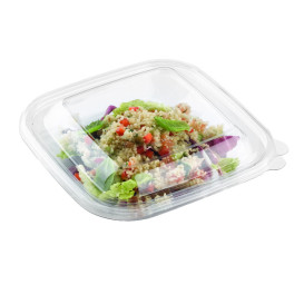 Deckel Flach für Schale aus Plastik PET 175x175mm (50 Stück)