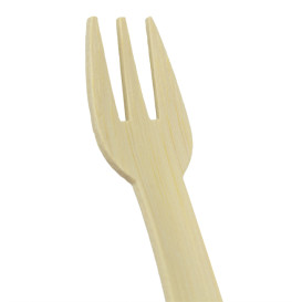 Häppchen-Gabel aus Bambus klein Bio 7,5cm (50 Stück)