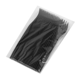 Gabel Biologisch Abbaubar CPLA Schwarz 17cm (25 Stück)