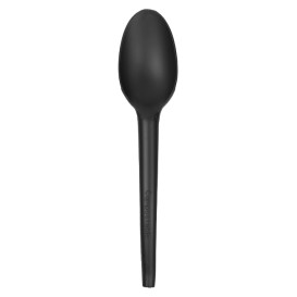 Gabel Biologisch Abbaubar CPLA Schwarz 16,5cm (25 Stück)