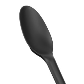 Gabel Biologisch Abbaubar CPLA Schwarz 16,5cm (25 Stück)