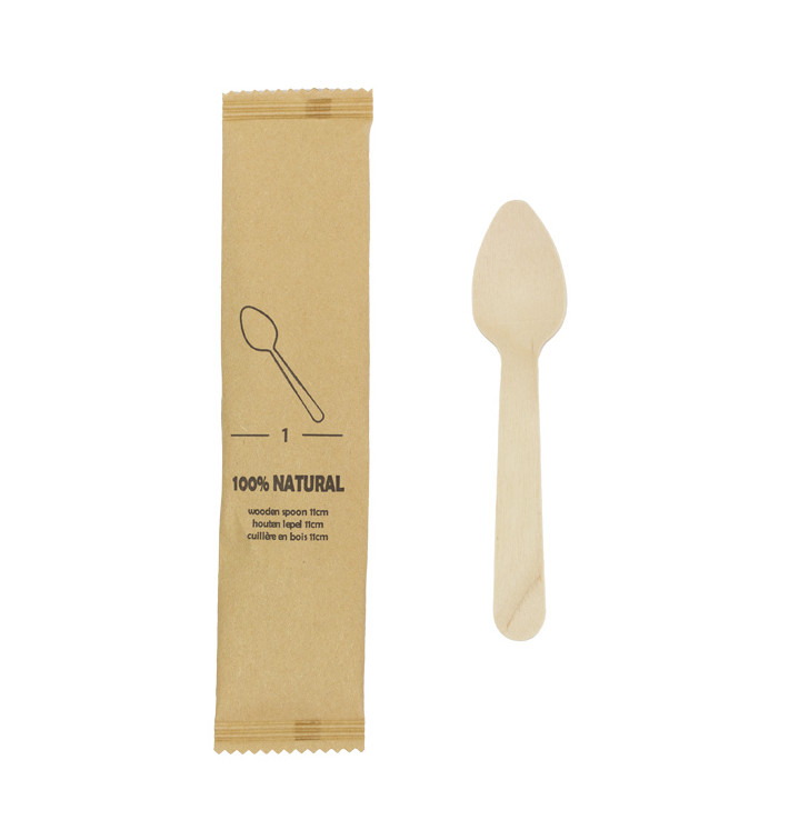 Holzlöffel Ummantelter 11cm (25 Stück) Holzlöffel Ummantelter 11cm (25 Stück)
