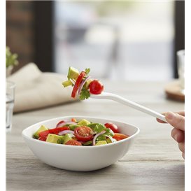 Gabel Biologisch Abbaubar CPLA Weiß 17cm (25 Stück)