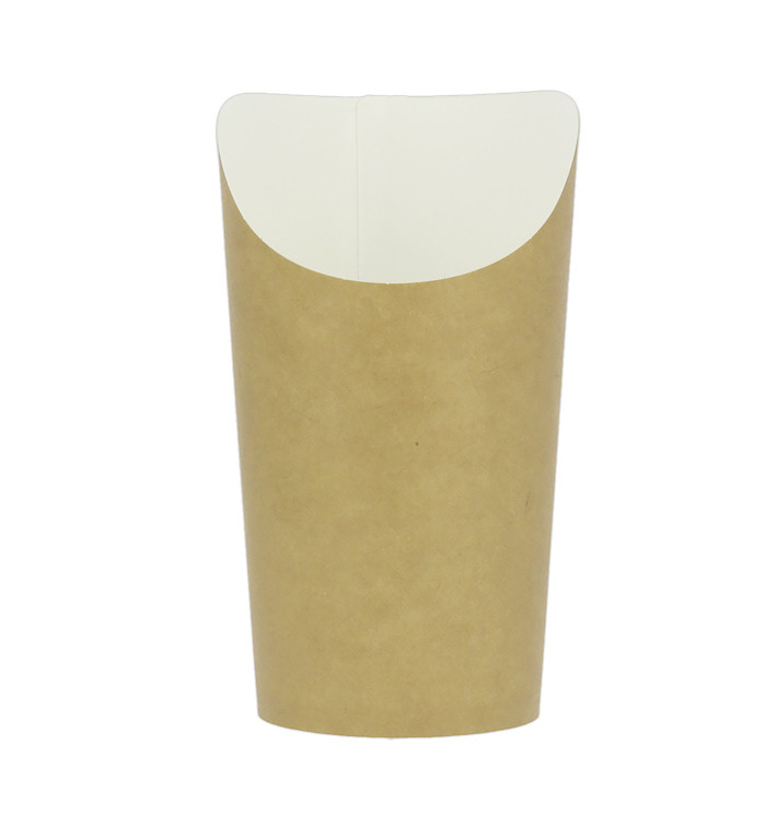 Kraft Kartonbecher für Pommes und Wraps Ø8,1x14cm (1.320 stück) Kraft Kartonbecher für Pommes und Wraps Ø8,1x14cm (1.320 stück)