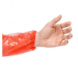 Schutzärmel Polyetylen 18x44cm 20my Rot (100 Stück)
