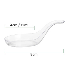 Häppchen-Löffel Plastik Transparent 8 cm (24 Stück)