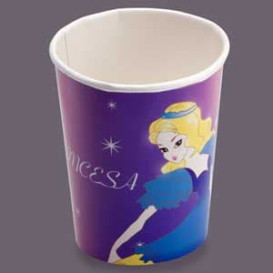 Vaso Carton 200 ml. Diseño Princesas (Caja 500 unidades)