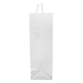 Papiertüten Kraft weiß mit Henkeln 100g/m² 44+15x46cm (25 Stück)