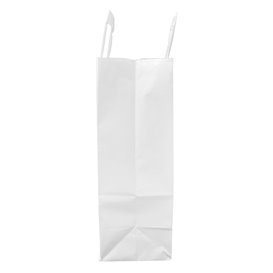 Papiertüten Kraft weiß mit Henkeln 100g/m² 22+11x27cm (250 Stück)