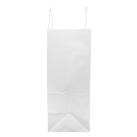 Papiertüten Kraft weiß mit Henkeln 100g/m² 25+13x33cm (200 Stück)